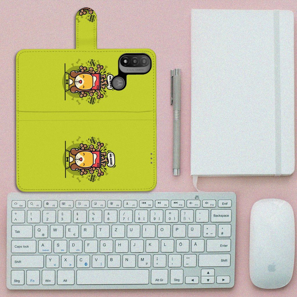 Motorola Moto E20 | E30 | E40 Leuk Hoesje Doggy Biscuit