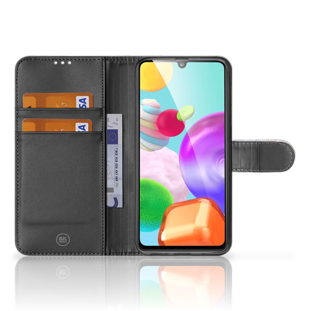 Samsung Galaxy A41 Bookcase Marmer Grijs