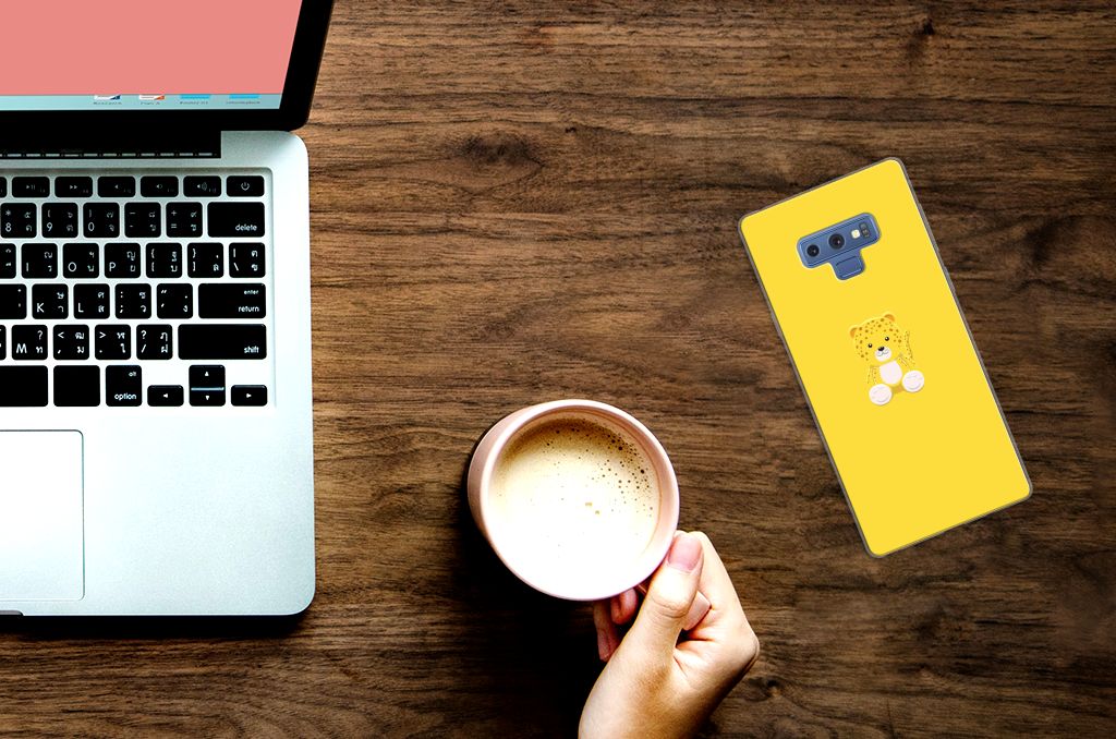 Samsung Galaxy Note 9 Telefoonhoesje met Naam Baby Leopard