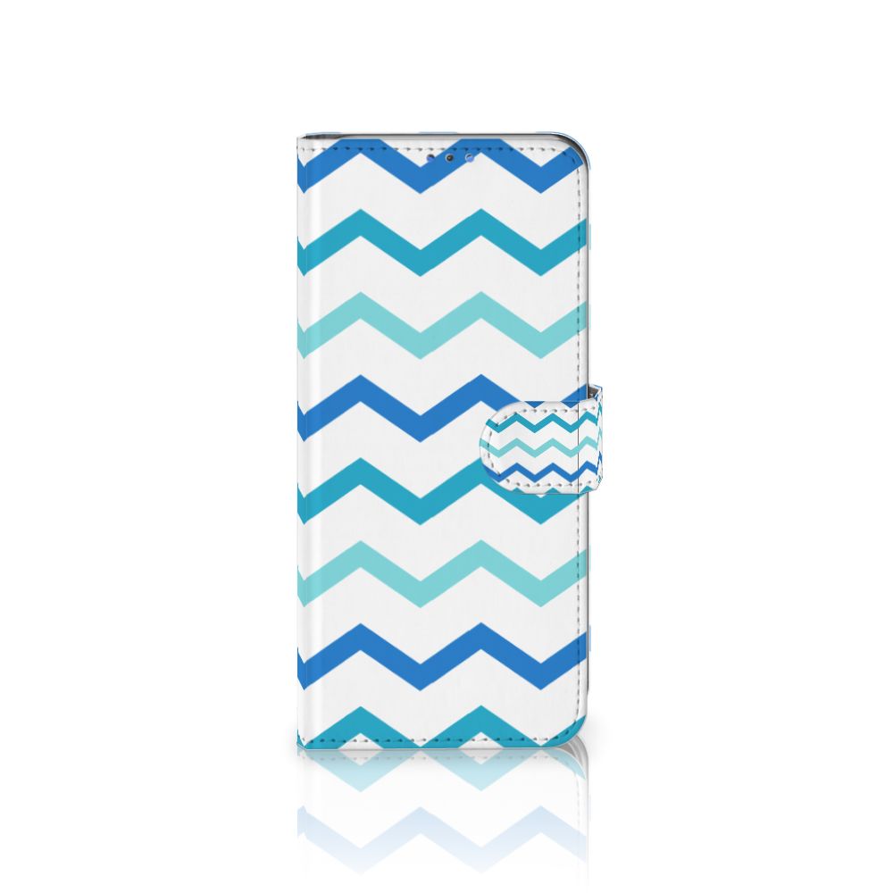 Motorola G8 Power Lite Telefoon Hoesje Zigzag Blauw