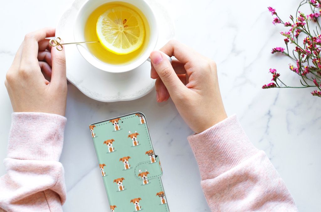 Samsung Galaxy M10 Telefoonhoesje met Pasjes Pups