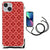 iPhone 14 Plus Doorzichtige Silicone Hoesje Batik Rood