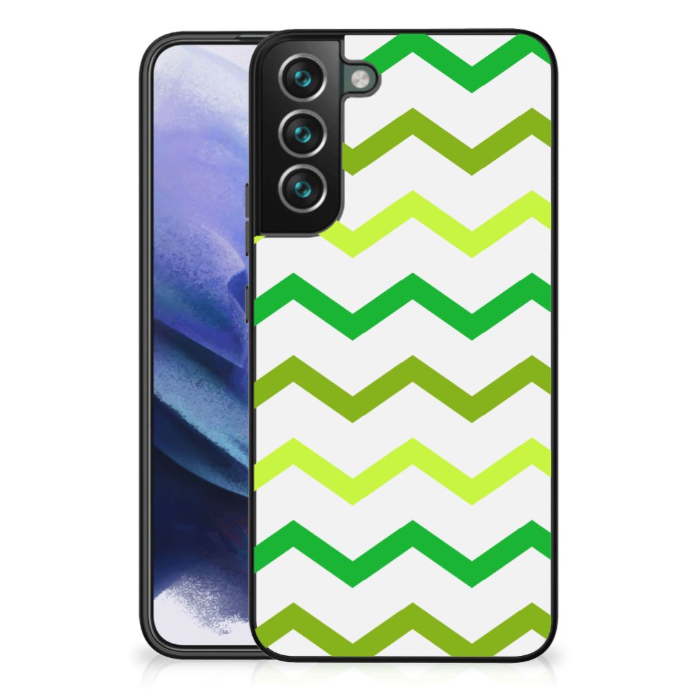 Samsung Galaxy S22 Plus Back Case Zigzag Groen