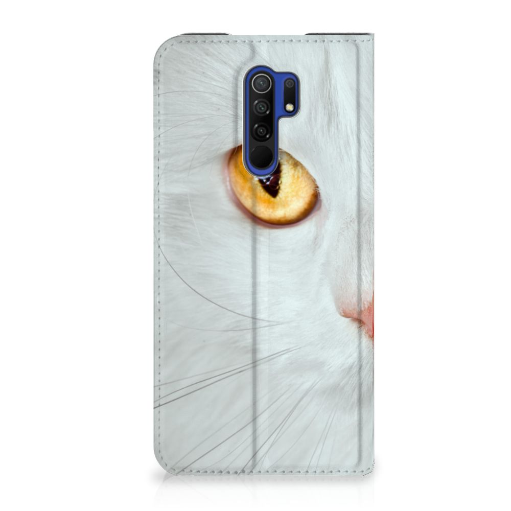 Xiaomi Redmi 9 Hoesje maken Witte Kat - B2C Telecom