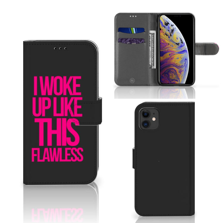 Apple iPhone 11 Hoesje met naam Woke Up - Origineel Cadeau Zelf Maken