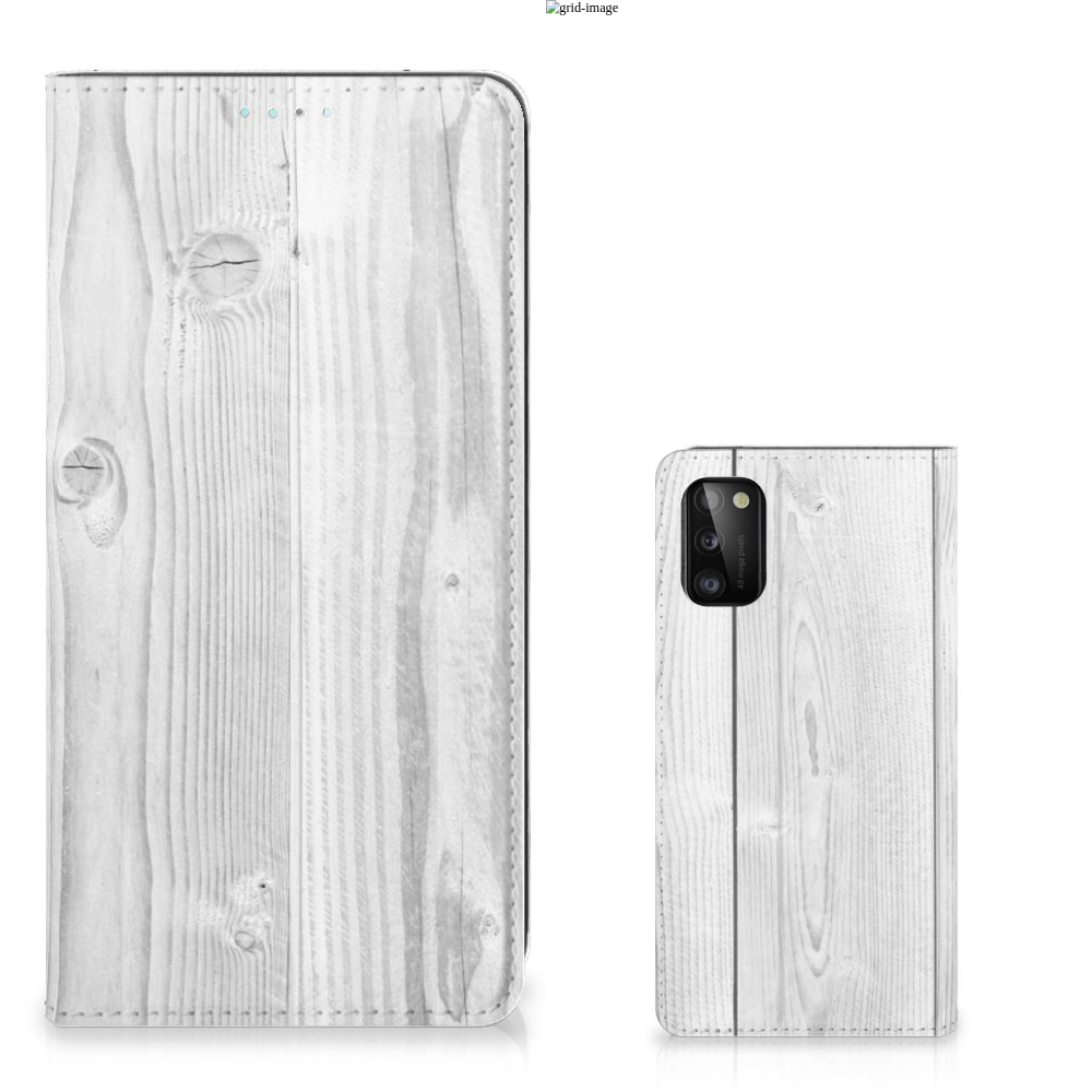 Samsung Galaxy A41 Book Wallet Case White Wood - B2C Telecom