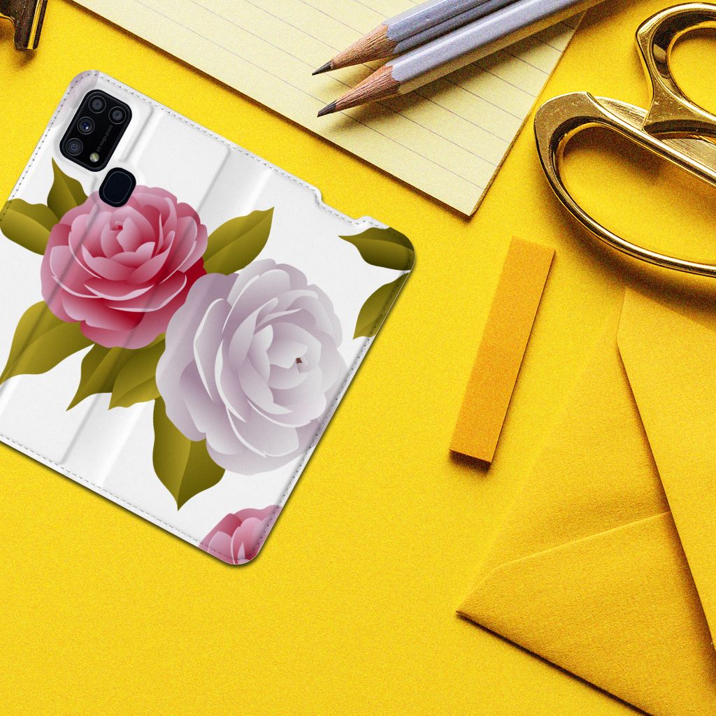 Samsung Galaxy M31 Smart Cover Roses - B2C Telecom