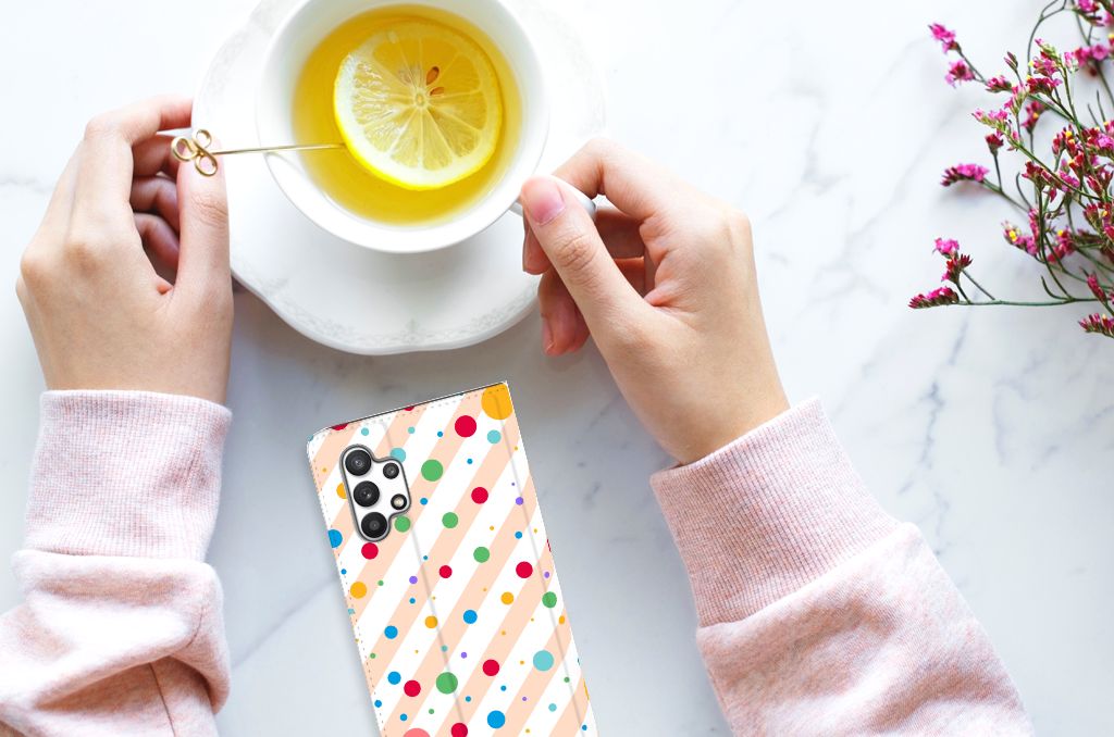 Samsung Galaxy A32 4G | A32 5G Enterprise Editie Hoesje met Magneet Dots - B2C Telecom