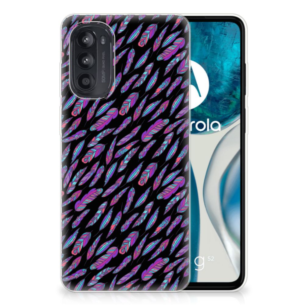 Motorola Moto G52/G82 TPU bumper Feathers Color