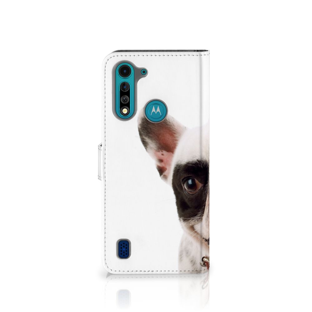 Motorola G8 Power Lite Telefoonhoesje met Pasjes Franse Bulldog