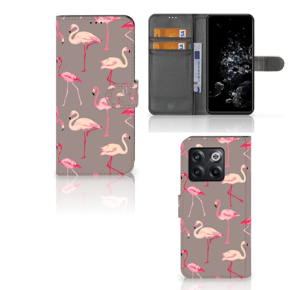 OnePlus 10T Telefoonhoesje met Pasjes Flamingo