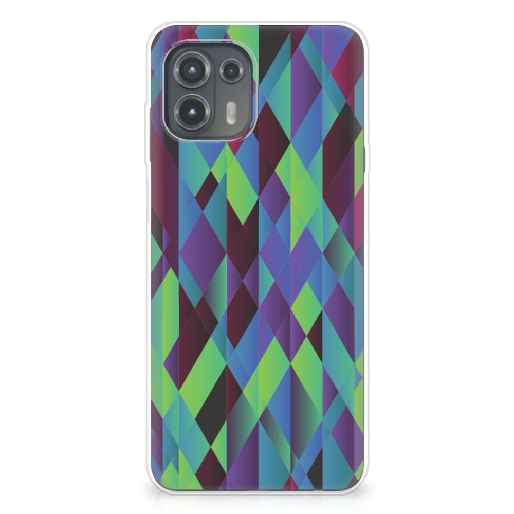 Motorola Edge 20 Lite TPU Hoesje Abstract Green Blue B2C Telecom