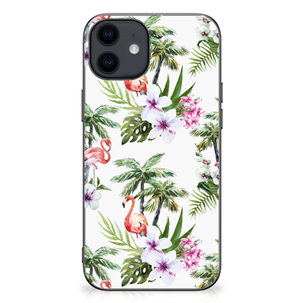 iPhone 12 Pro | 12 (6.1") Back Cover Flamingo Palms