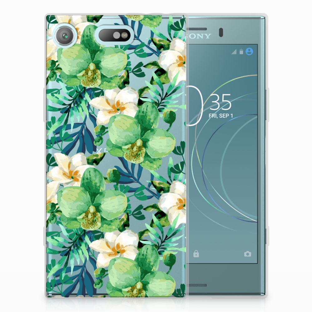 Sony Xperia XZ1 Compact TPU Case Orchidee Groen