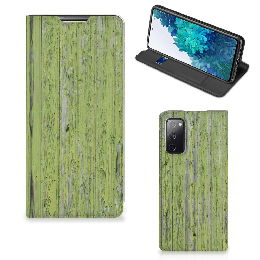 Samsung Galaxy S20 FE Book Wallet Case Green Wood - B2C Telecom