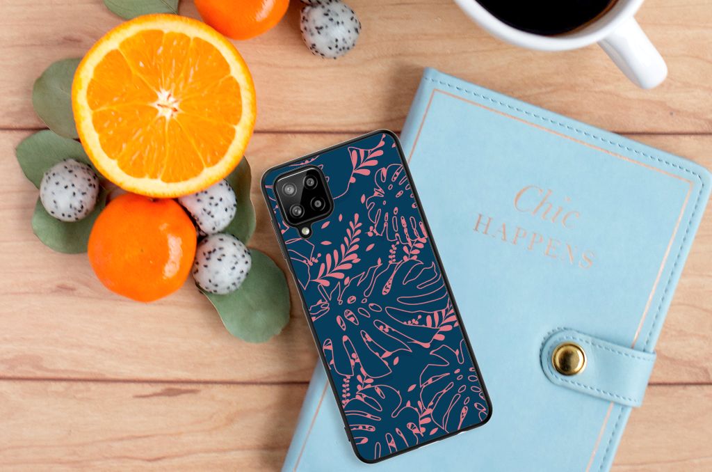 Samsung Galaxy A12 Bloemen Hoesje Palm Leaves B2C Telecom