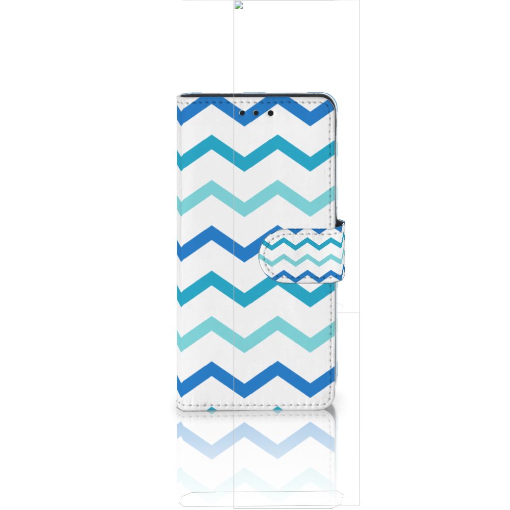 Huawei Ascend P8 Lite Telefoon Hoesje Zigzag Blauw