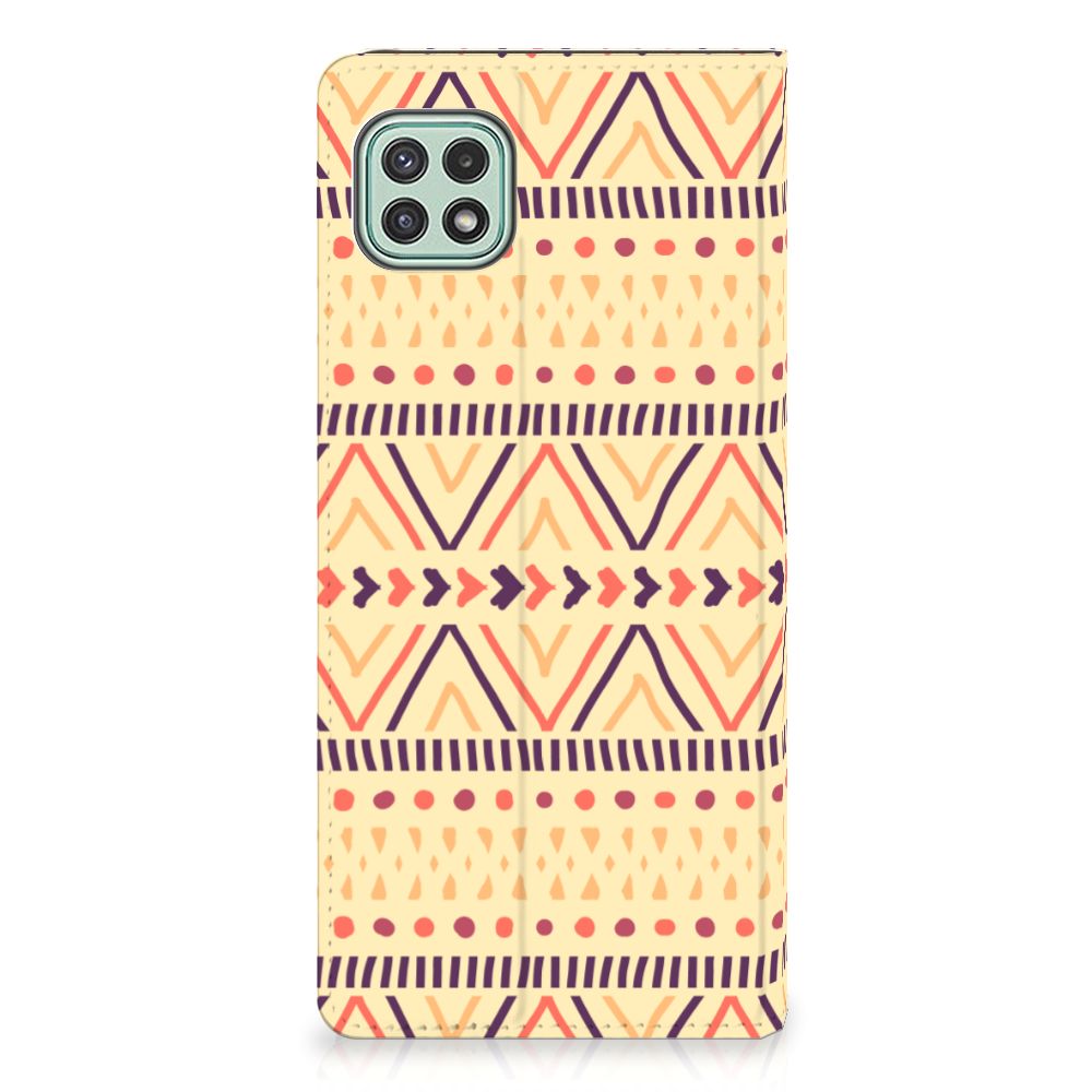 Samsung Galaxy A22 5G Hoesje met Magneet Aztec Yellow - B2C Telecom