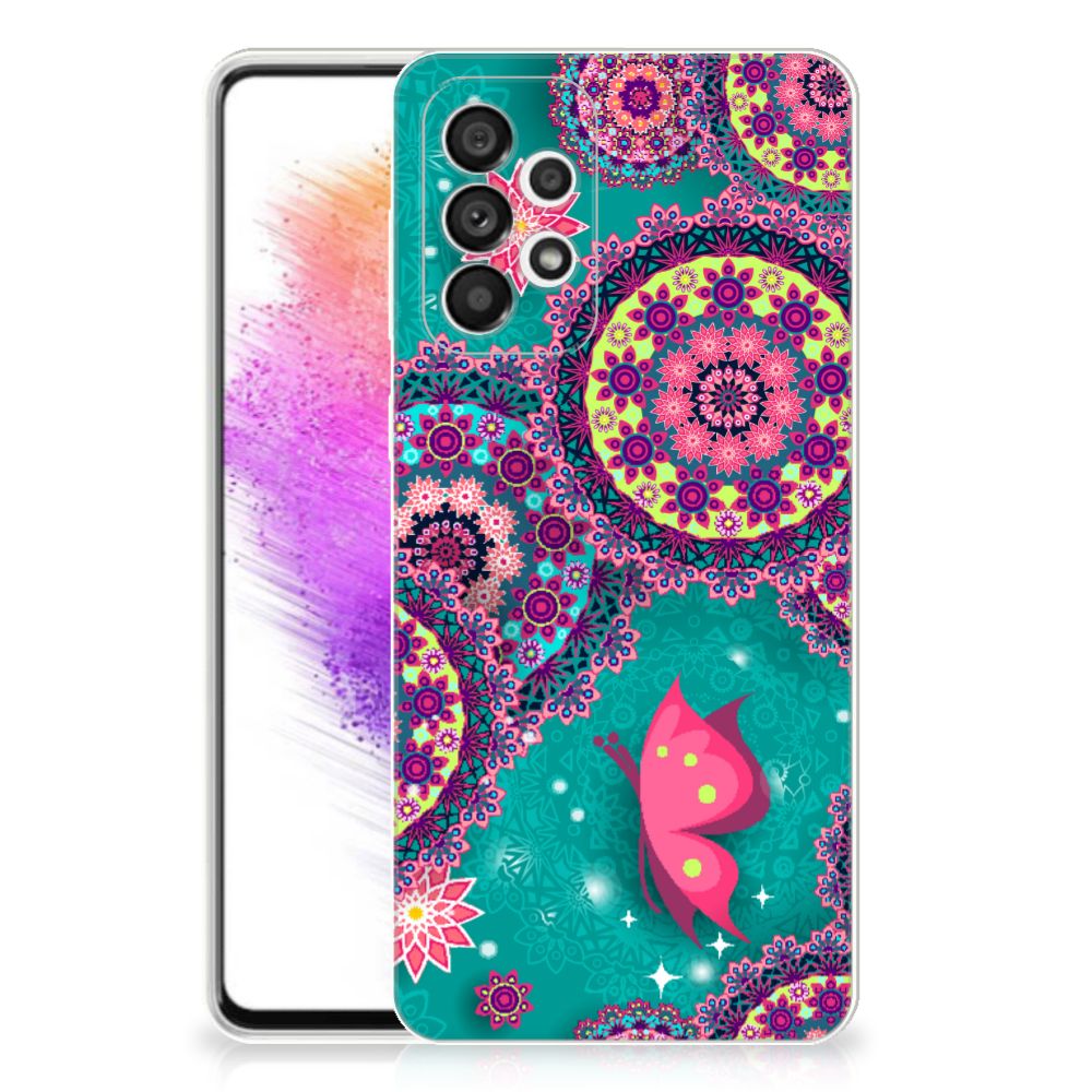 Samsung Galaxy A73 5G Hoesje maken Cirkels en Vlinders B2C Telecom