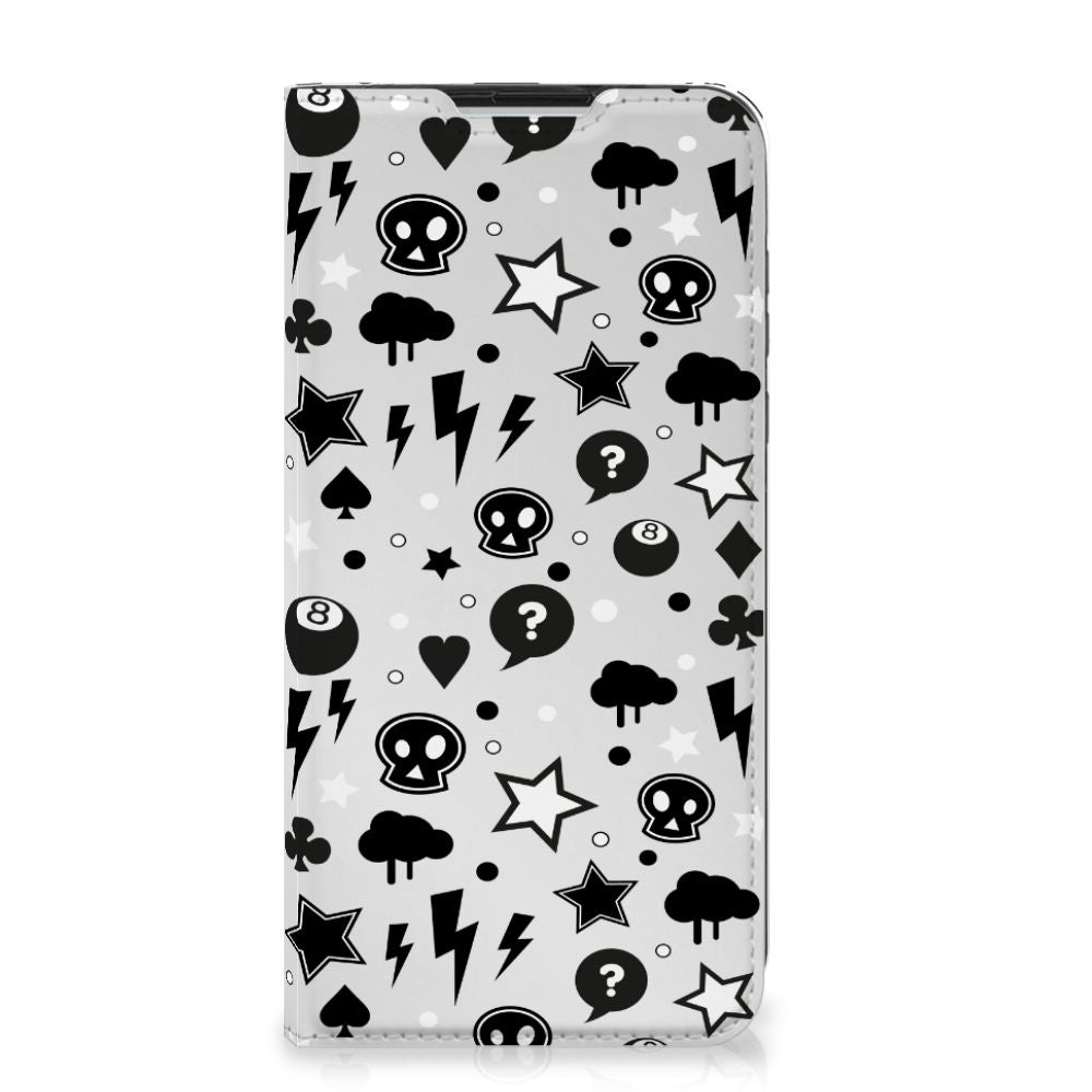 Mobiel BookCase Motorola Moto G8 Power Silver Punk - B2C Telecom