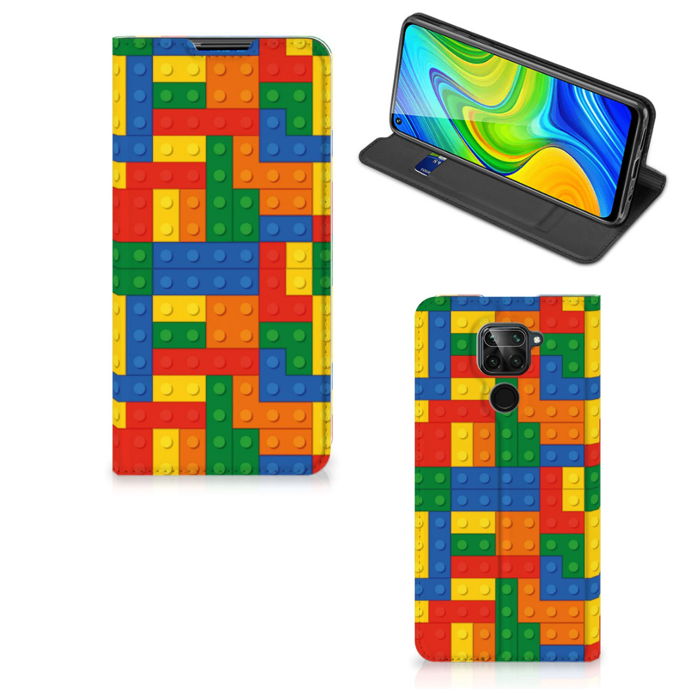 Xiaomi Redmi Note 9 Hoesje met Magneet Blokken - B2C Telecom