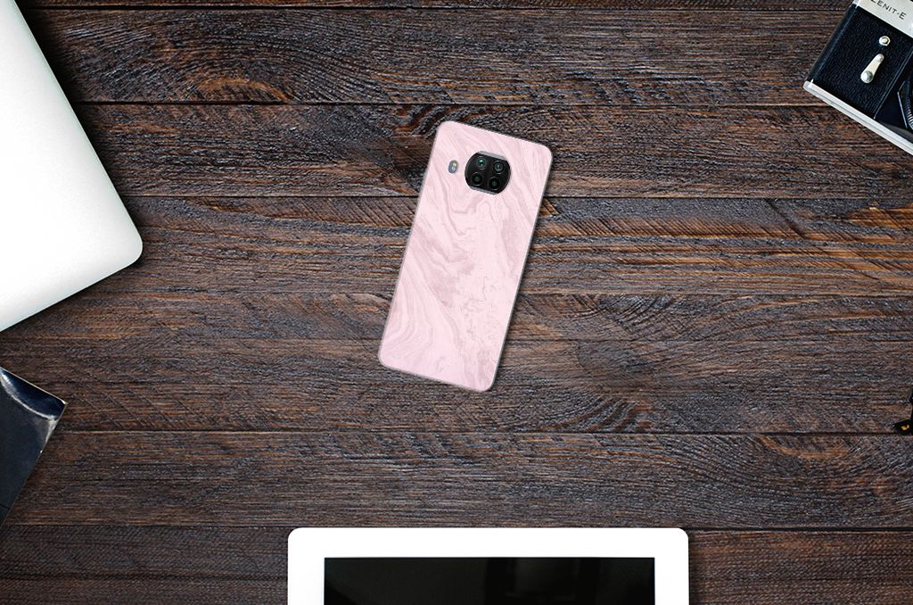 Xiaomi Mi 10T Lite TPU Siliconen Hoesje Marble Pink - Origineel Cadeau Vriendin