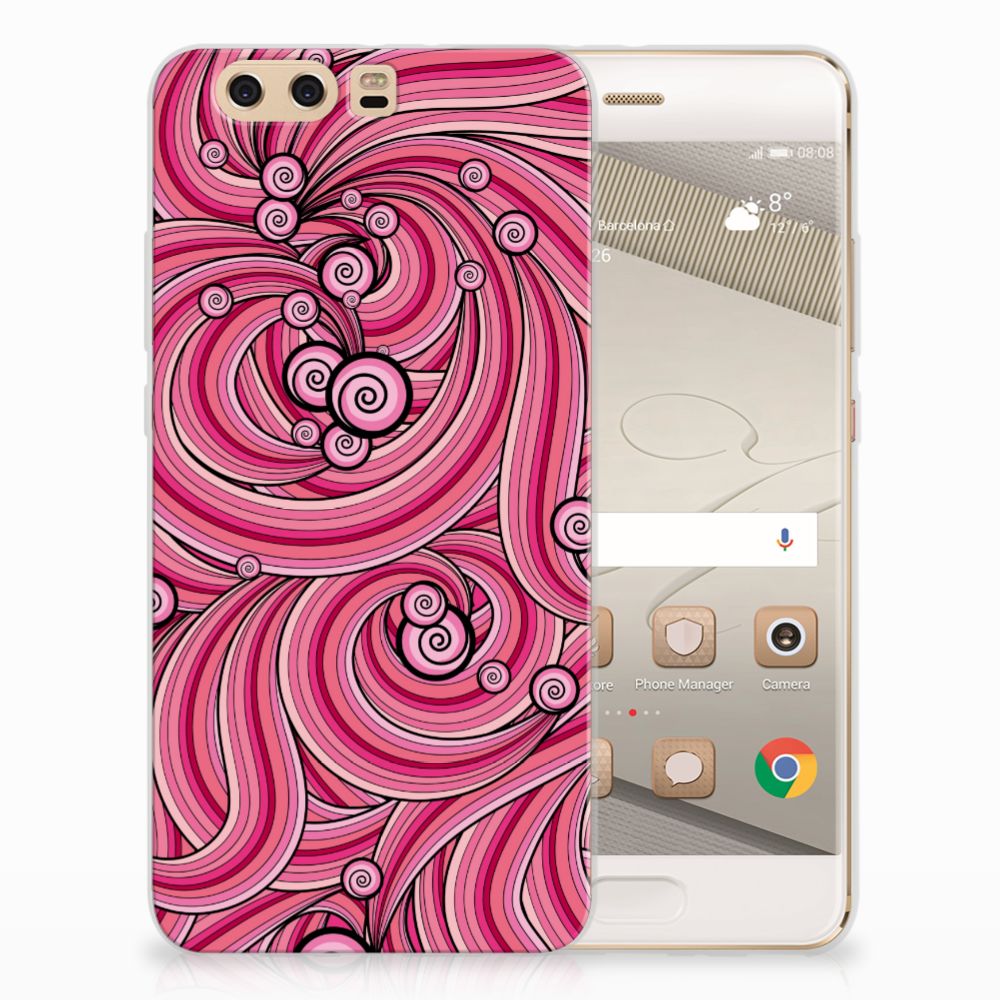 Huawei P10 Plus Hoesje maken Swirl Pink