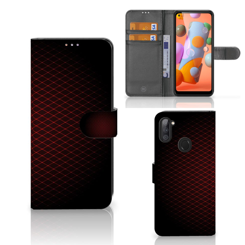 Samsung Galaxy M11 | A11 Telefoon Hoesje Geruit Rood