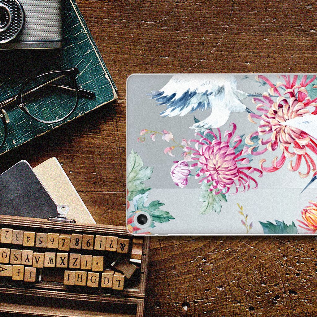 Lenovo Tab M10 Plus (3e generatie) Back Case Bird Flowers - B2C Telecom