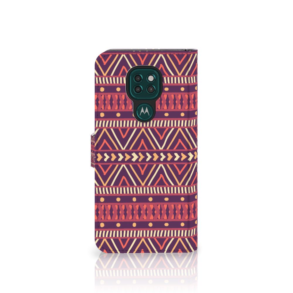 Motorola Moto G9 Play | E7 Plus Telefoon Hoesje Aztec Paars