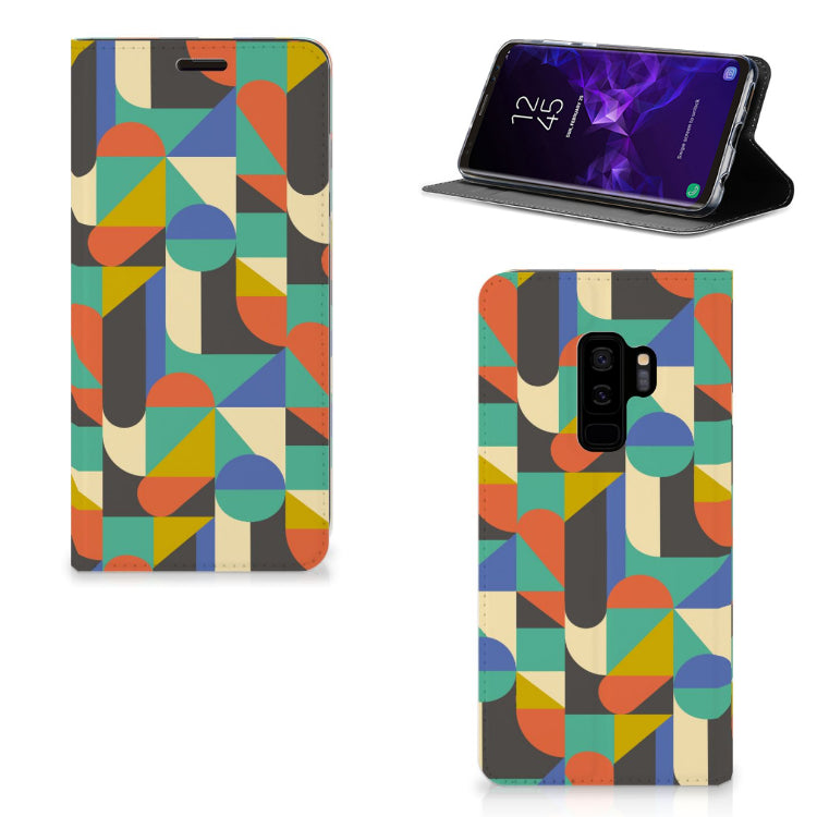 Samsung Galaxy S9 Plus Hoesje met Magneet Funky Retro