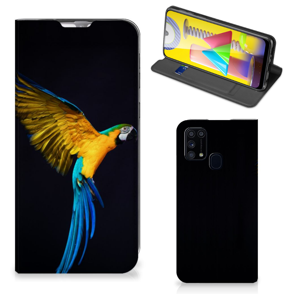 Samsung Galaxy M31 Hoesje maken Papegaai - B2C Telecom