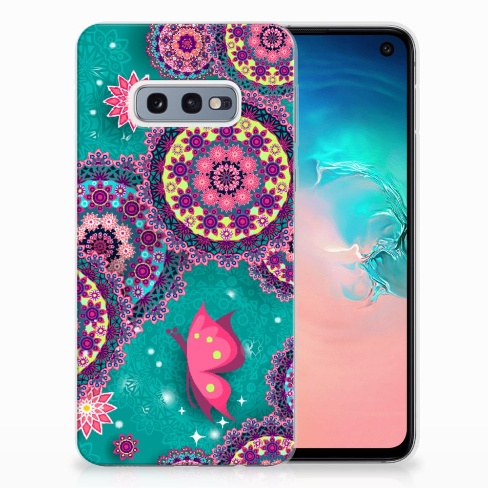 Samsung Galaxy S10e Hoesje maken Cirkels en Vlinders