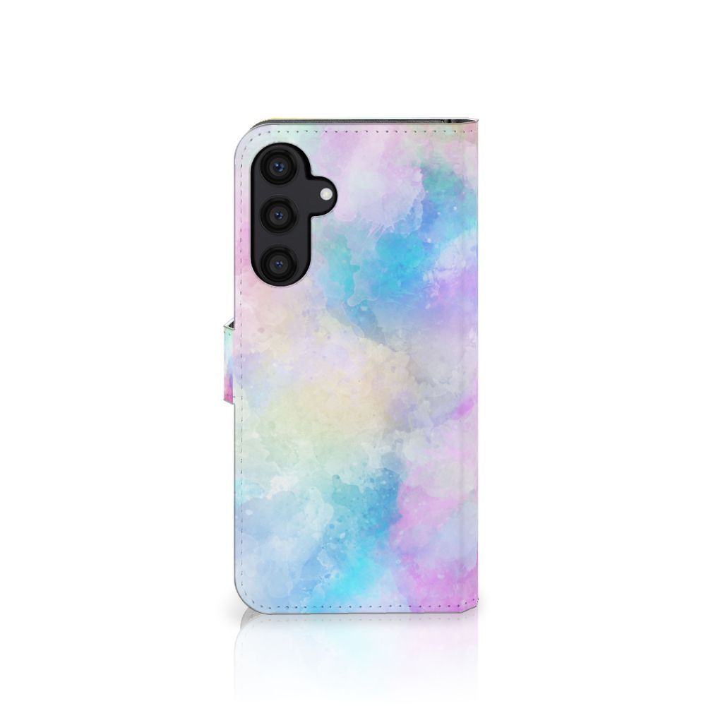 Hoesje Samsung Galaxy A15 Watercolor Light met pastelkleuren en unieke watercolorprint.