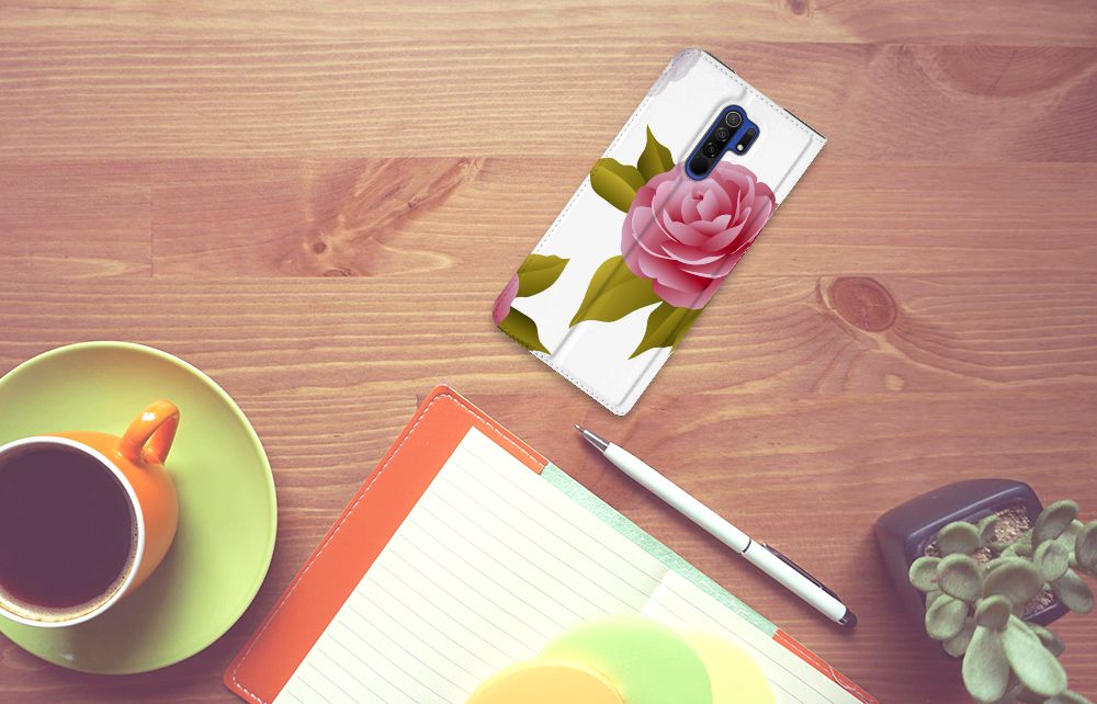 Xiaomi Redmi 9 Smart Cover Roses - B2C Telecom