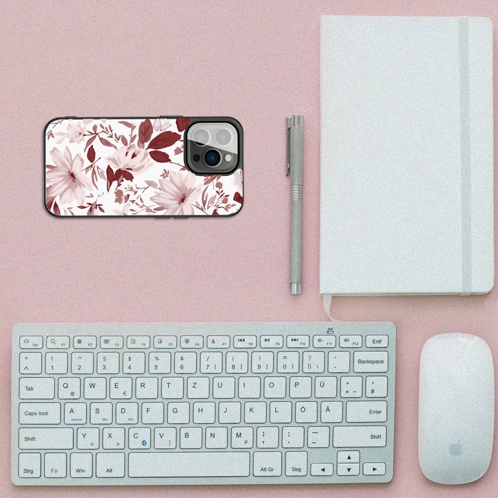 Kleurrijke Telefoonhoesje iPhone 13 Pro Watercolor Flowers B2C Telecom
