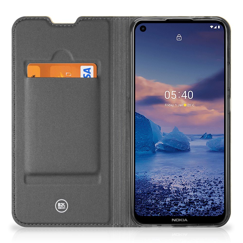 Nokia 5.4 Book Wallet Case Licht Hout