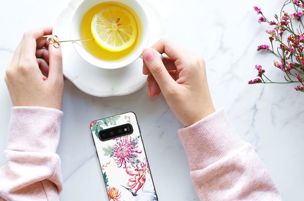 Samsung Galaxy S10 Back Cover Bird Flowers B2C Telecom