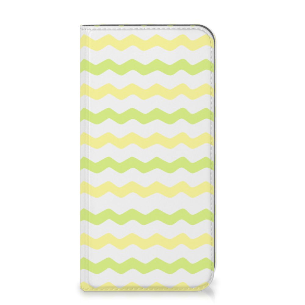 Apple iPhone Xs Max Hoesje met Magneet Waves Yellow