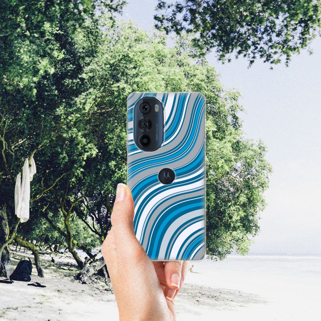 Motorola Edge 30 Pro TPU bumper Waves Blue B2C Telecom