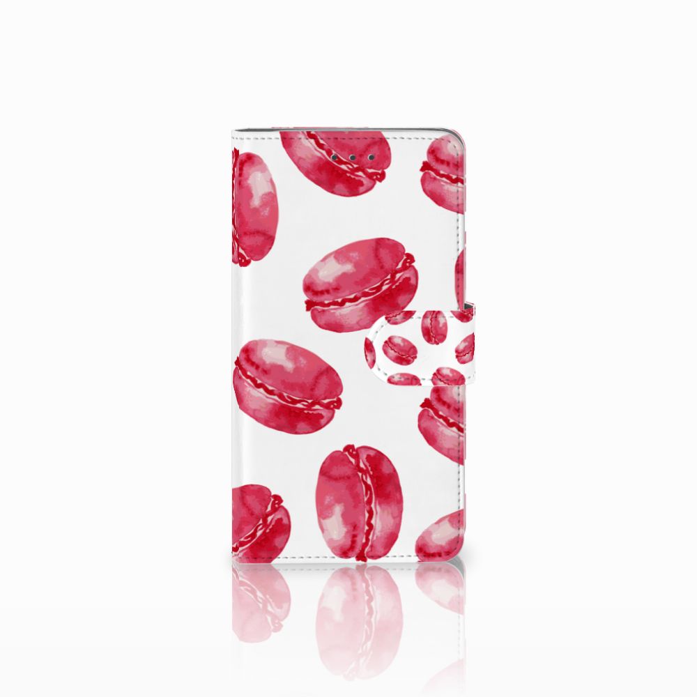 Samsung Galaxy J7 2016 Book Cover Pink Macarons