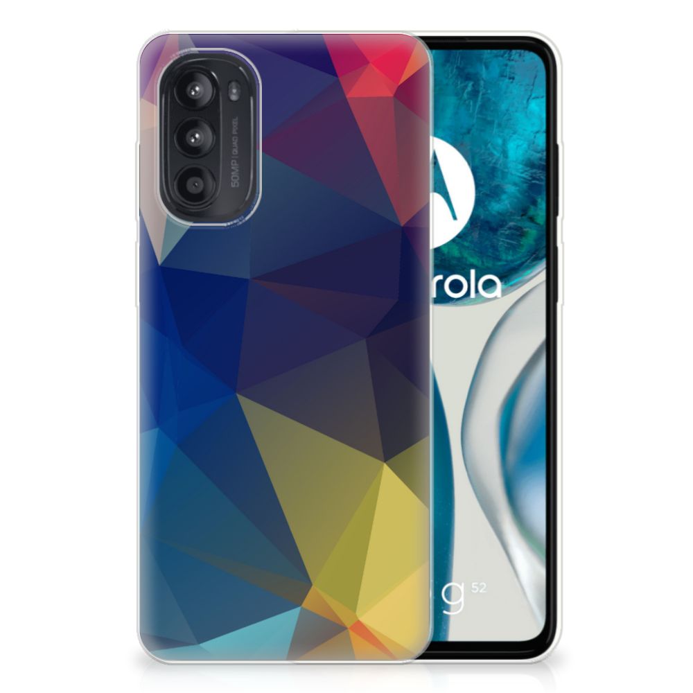 Motorola Moto G52/G82 TPU Hoesje Polygon Dark