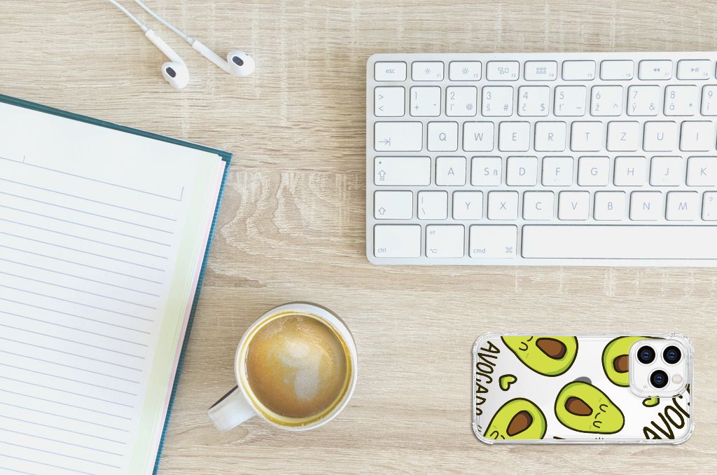 iPhone 14 Pro Stevig Bumper Hoesje Avocado Singing B2C Telecom