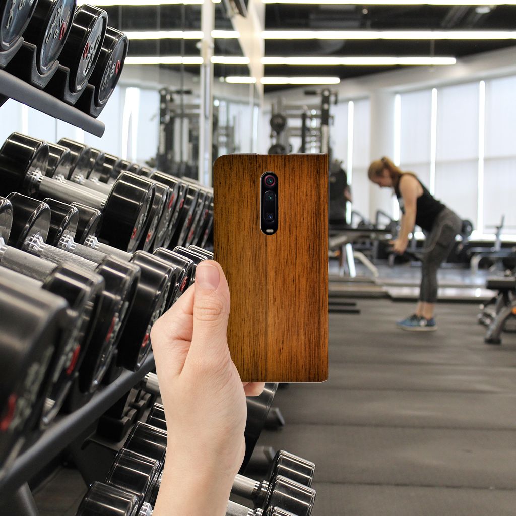Xiaomi Redmi K20 Pro Book Wallet Case Donker Hout - B2C Telecom