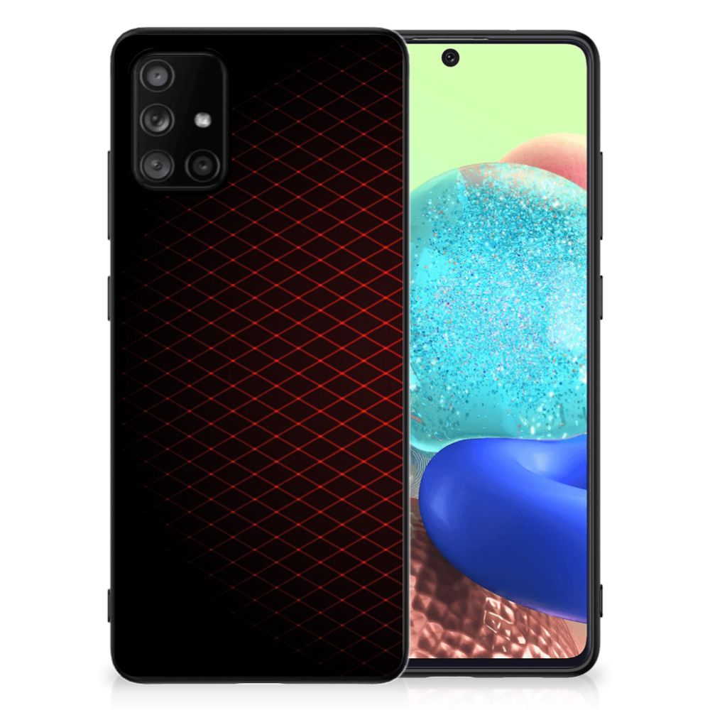 Samsung Galaxy A71 Back Case Geruit Rood
