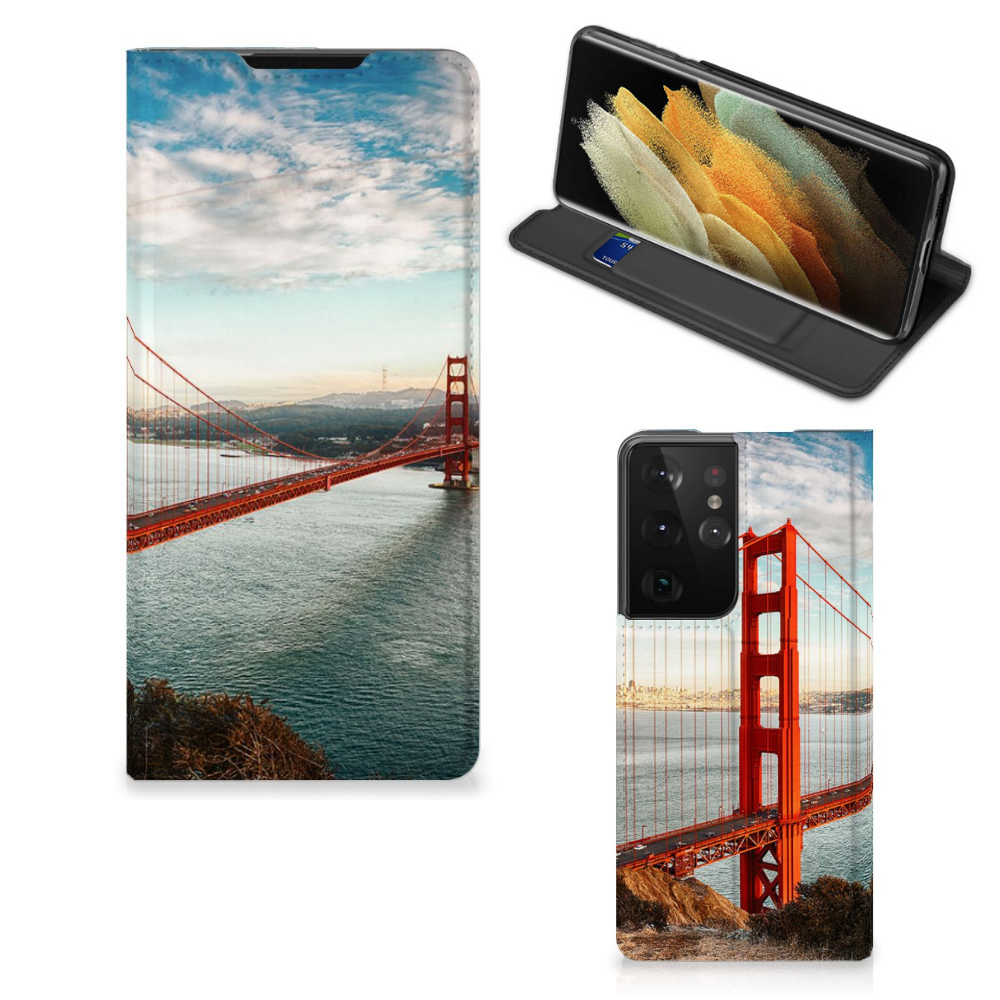 Samsung Galaxy S21 Ultra Book Cover Golden Gate Bridge - B2C Telecom