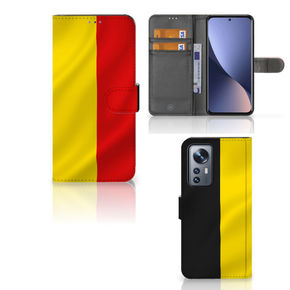 Xiaomi 12 Pro Bookstyle Case Belgische Vlag