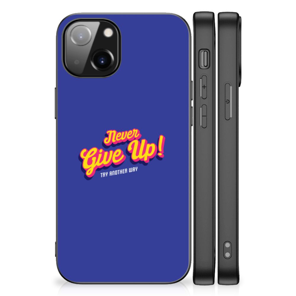 Apple iPhone 13 Telefoon Hoesje met tekst Never Give Up