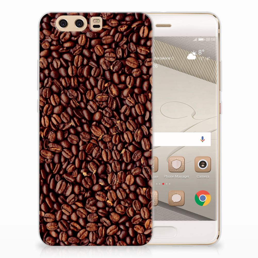 Huawei P10 Plus Siliconen Case Koffiebonen