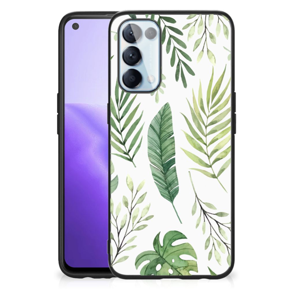 OPPO Reno5 5G | Find X3 Lite Bloemen Hoesje Leaves